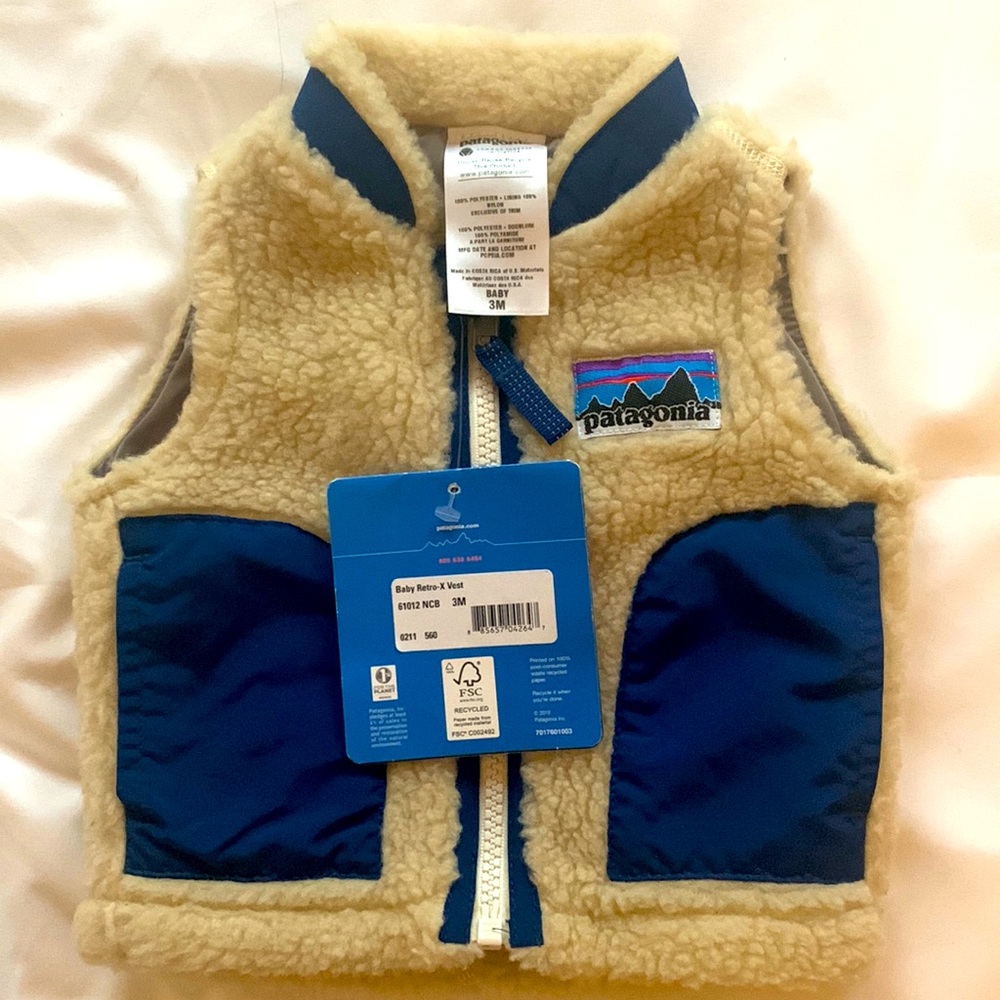 NWT Patagonia Baby Retro X Vest 3M